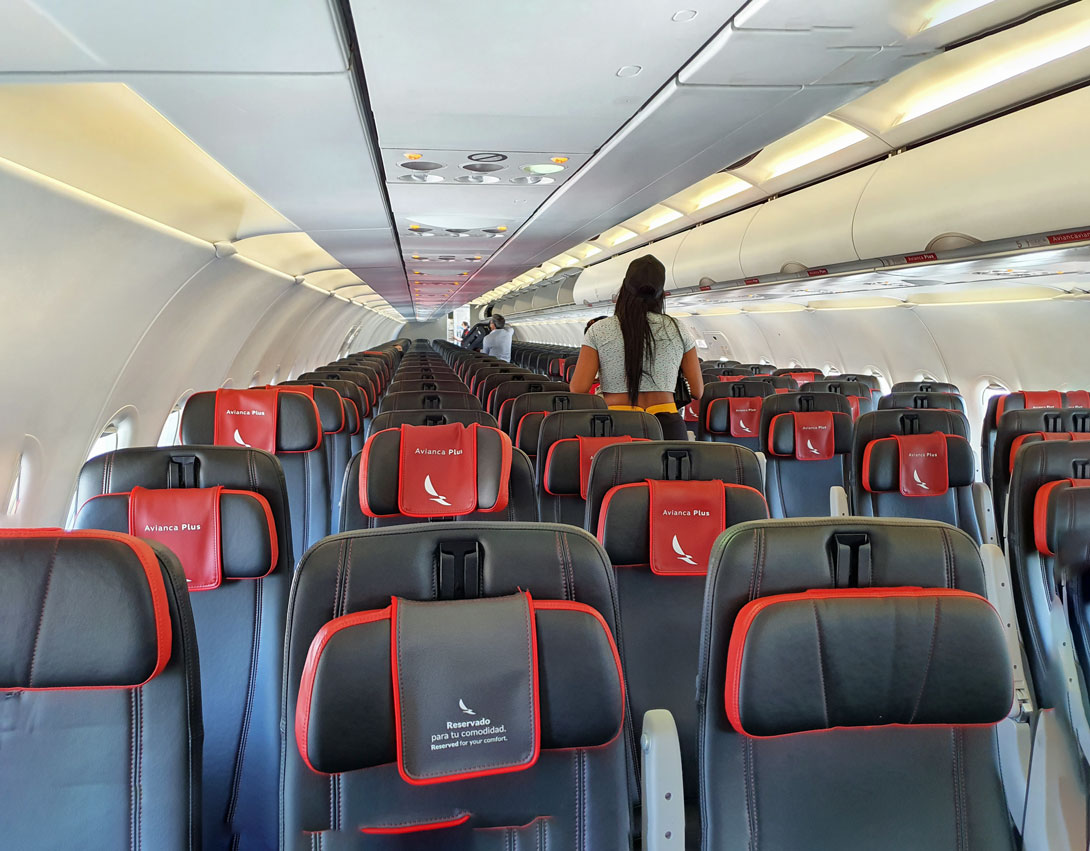 Die neue Bestuhlung der Avianca Maschinen