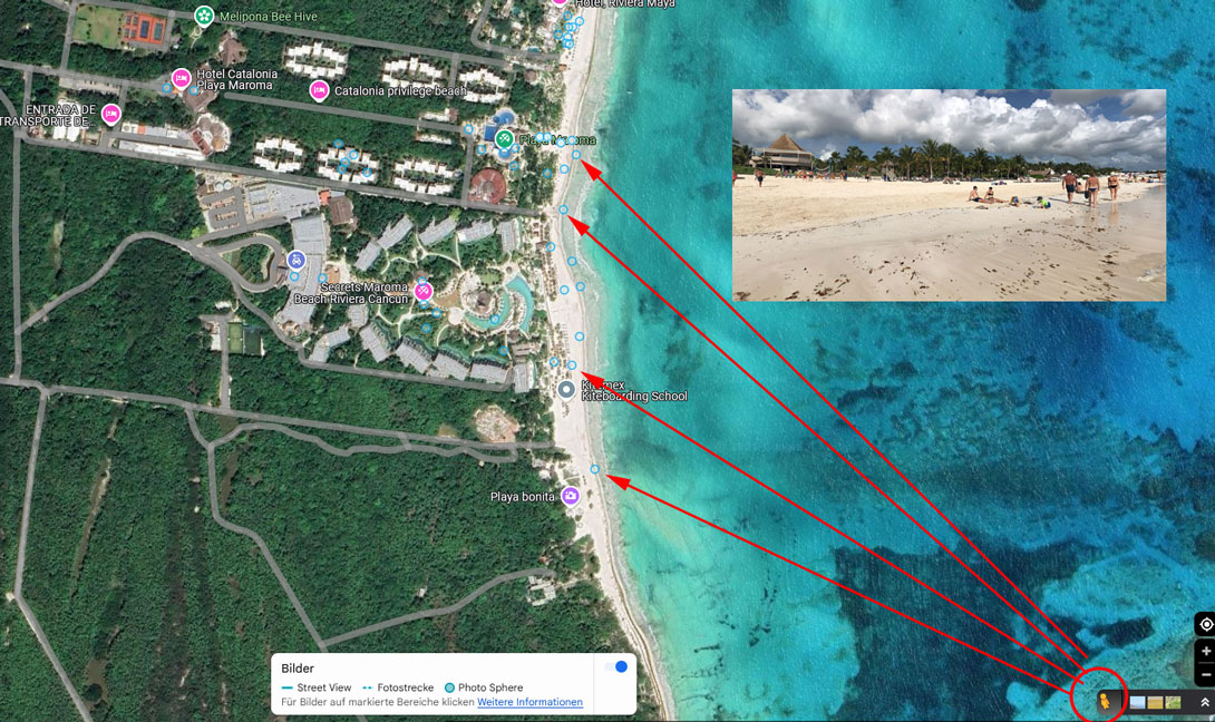 Catalonia Playa Maroma Satellitenbild Google Maps