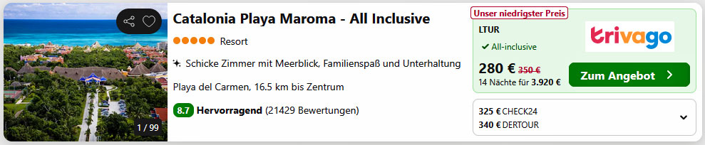 Bestes Angebot von Trivago