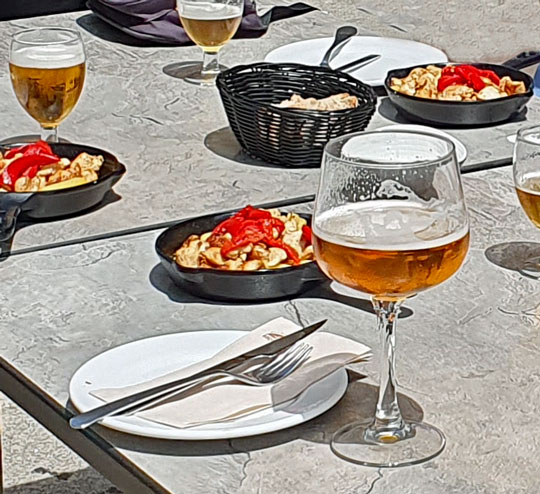 Raxos de Pollo mit Estrella Galicia