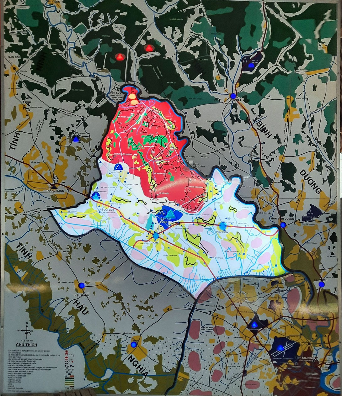 Ausdehnung des Tunnelsystem bei Cu Chi