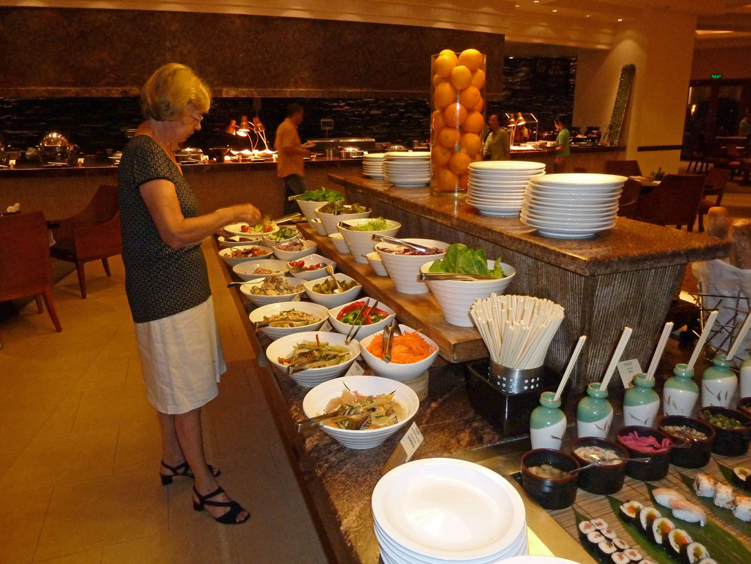Büffet im Marriott Hotel Hainan