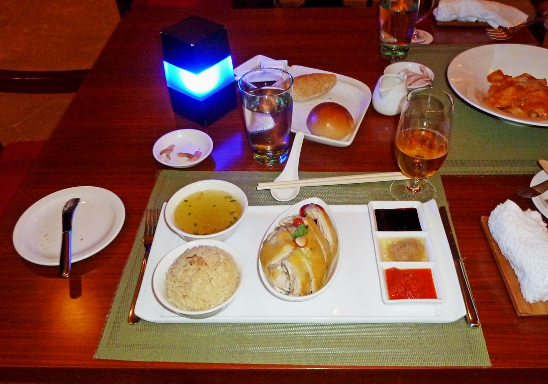 "Hainan-Chicken" - die Spezialität im Restaurant