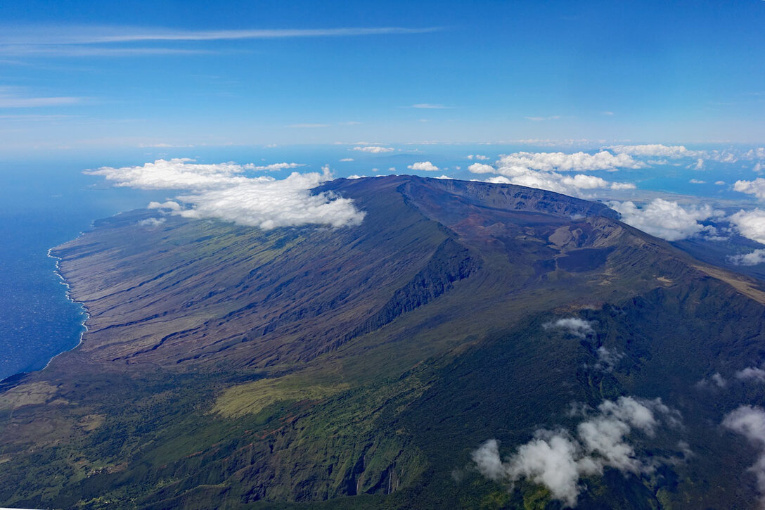 Der Haleakala vom Hubschrauber aus Der Haleakala vom Hubschrauber aus