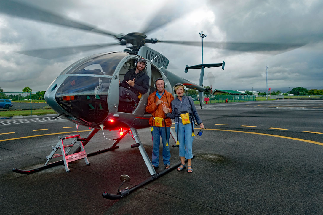 Flug mit dem Hubschrauber über den Kilauea