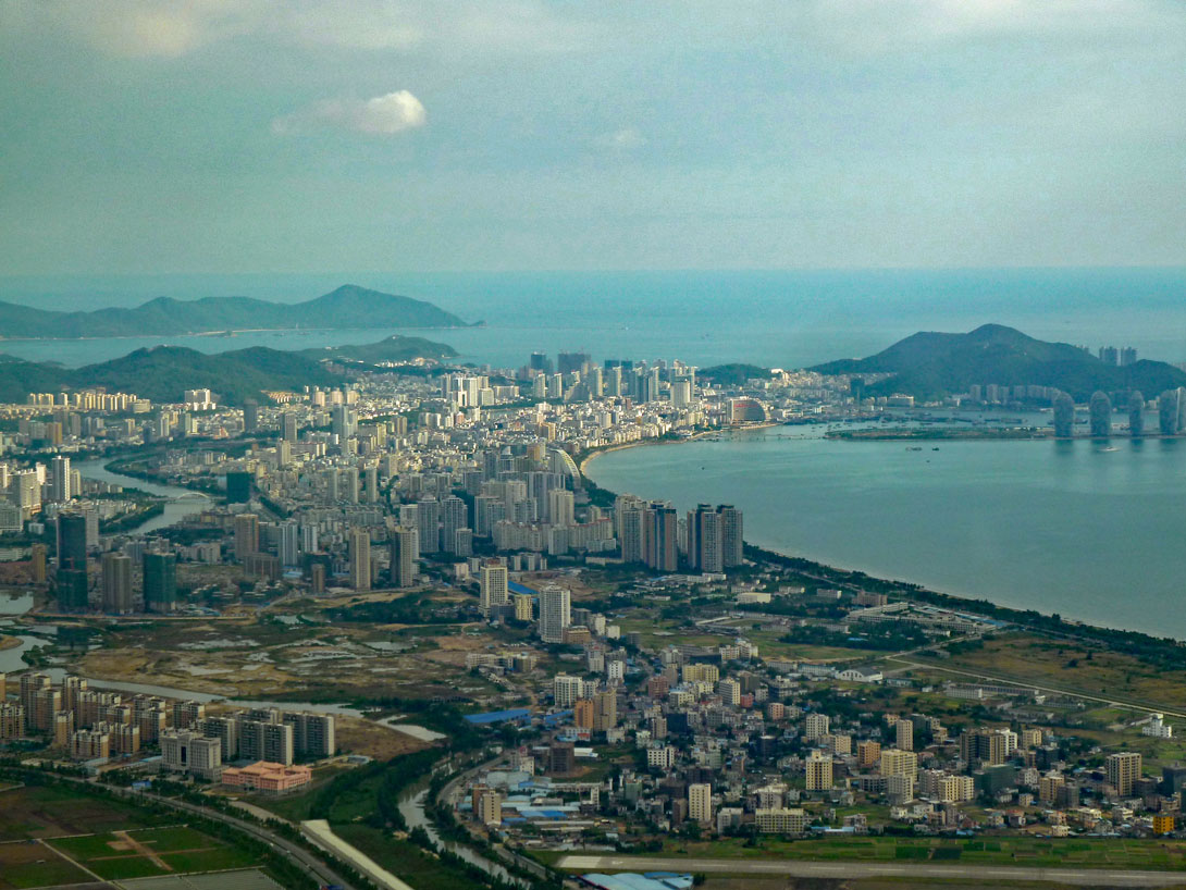 Anflug auf Hong Kong