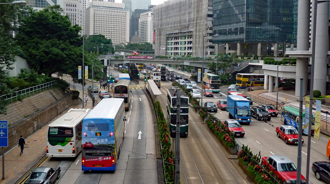 Straße in Hongkong