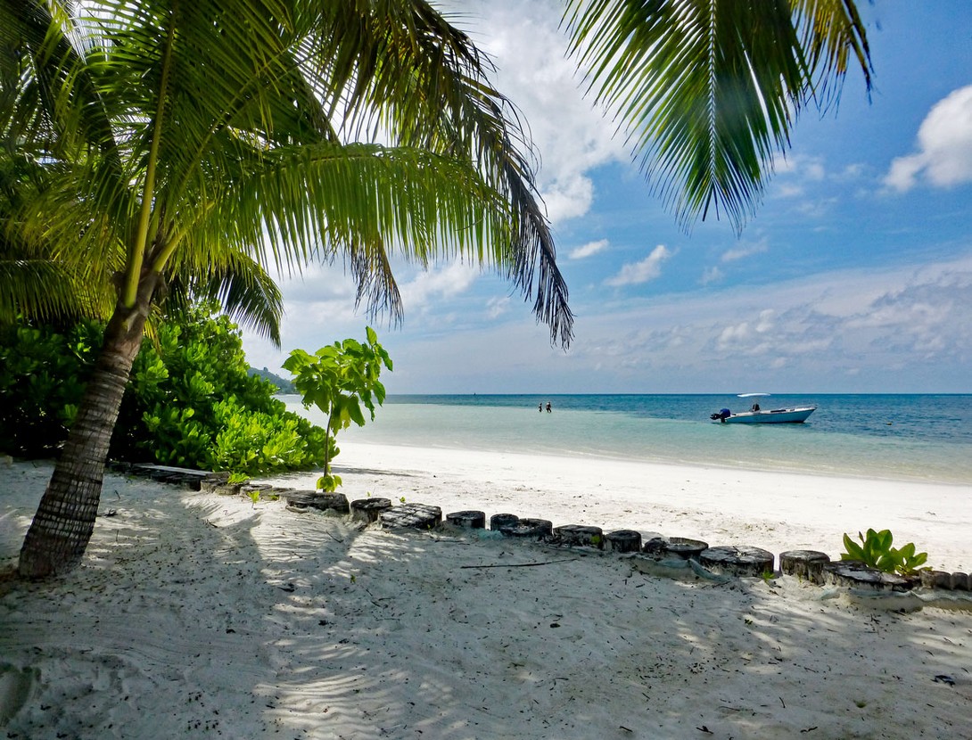 Blick von der Indian Ocean Lodge aufs Meer