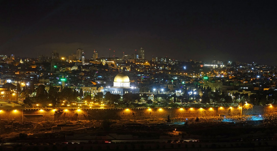 Blick vom Ölberg auf die Altstadt von Jerusalem