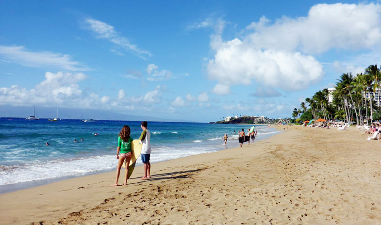 Am Kaanapali Strand in Maui