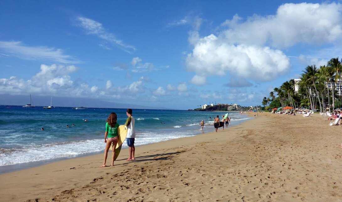 Der Kaanapali Strand auf Maui Am Kaanapali Strand auf Maui