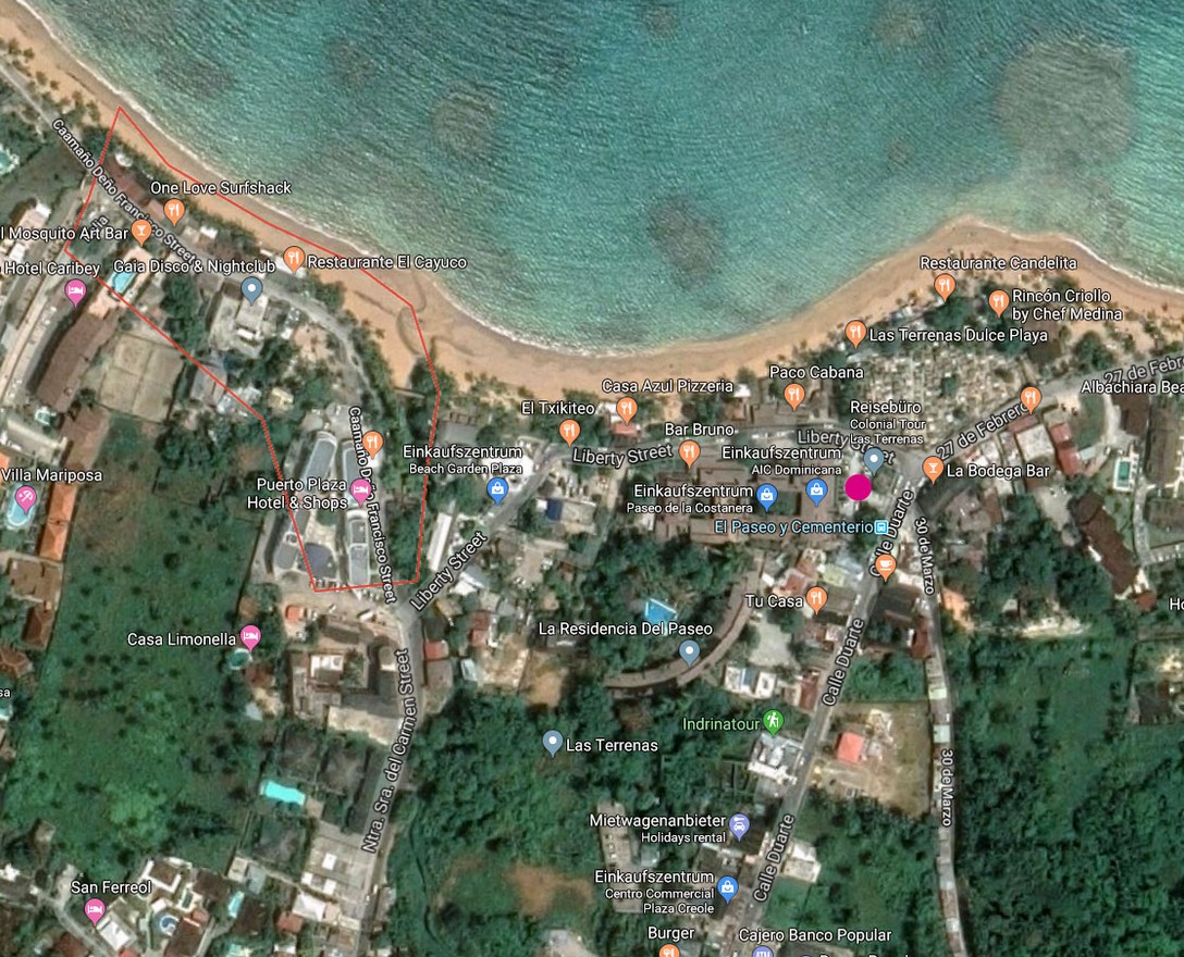 Google Satellitenbild von Las Terrenas