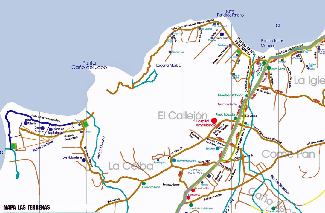 Karte von Las Terrenas