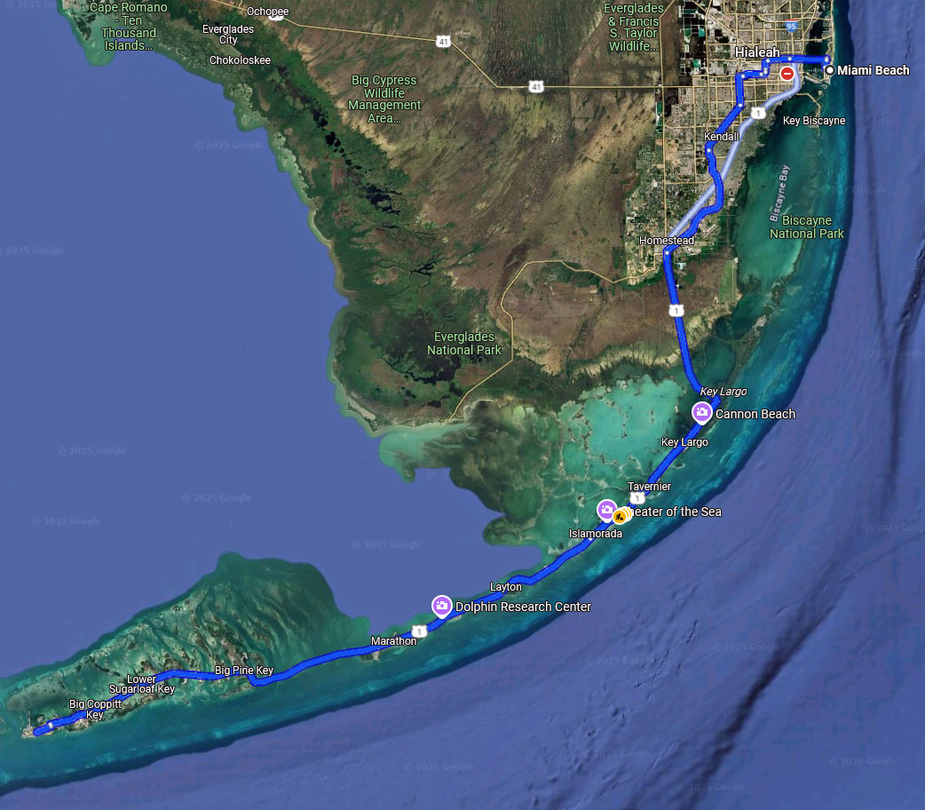 Satellitenbild von den Florida Keys