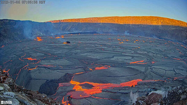 Der Kilauea Krater am 6. Januar 2023