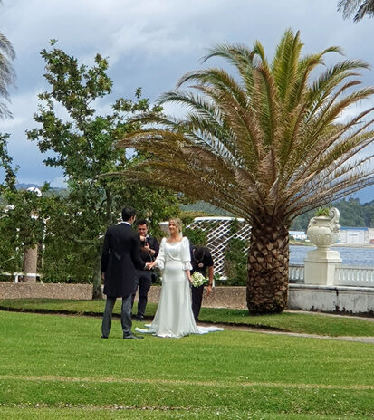 Hochzeitspaar auf der Insel La Toxa