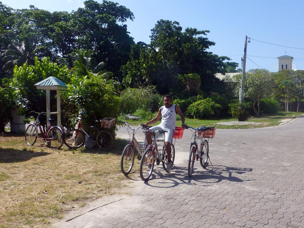 Fahrradverleiher auf La Digue