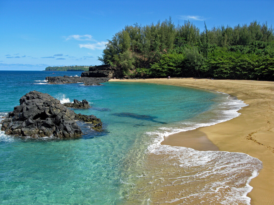 Der Lumahai Beach auf Kauai Der Lumahai Beach auf Kauai