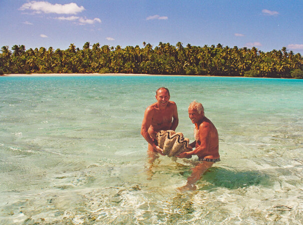 Moerdermuschel auf Aitutaki