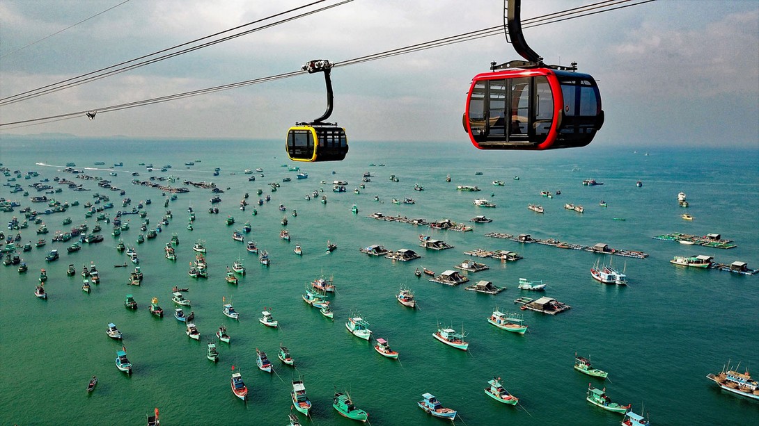 Drahtseilbahn von Phu Quoc zur Insel Hon Thom