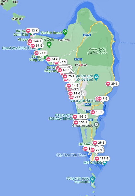 Hotelangebote von Google in Phu Quoc
