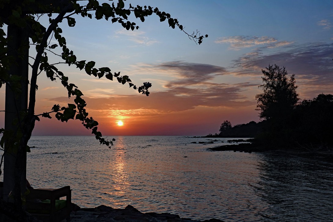 Sonnenuntergang im Green Bay Resort in Phu Quoc