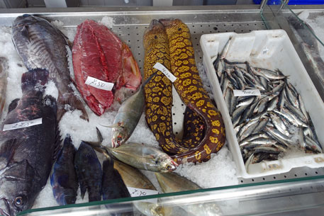 Fische auf dem Markt in Ponta Delgada