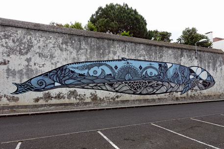Wandmaleri in Ponta Delgada