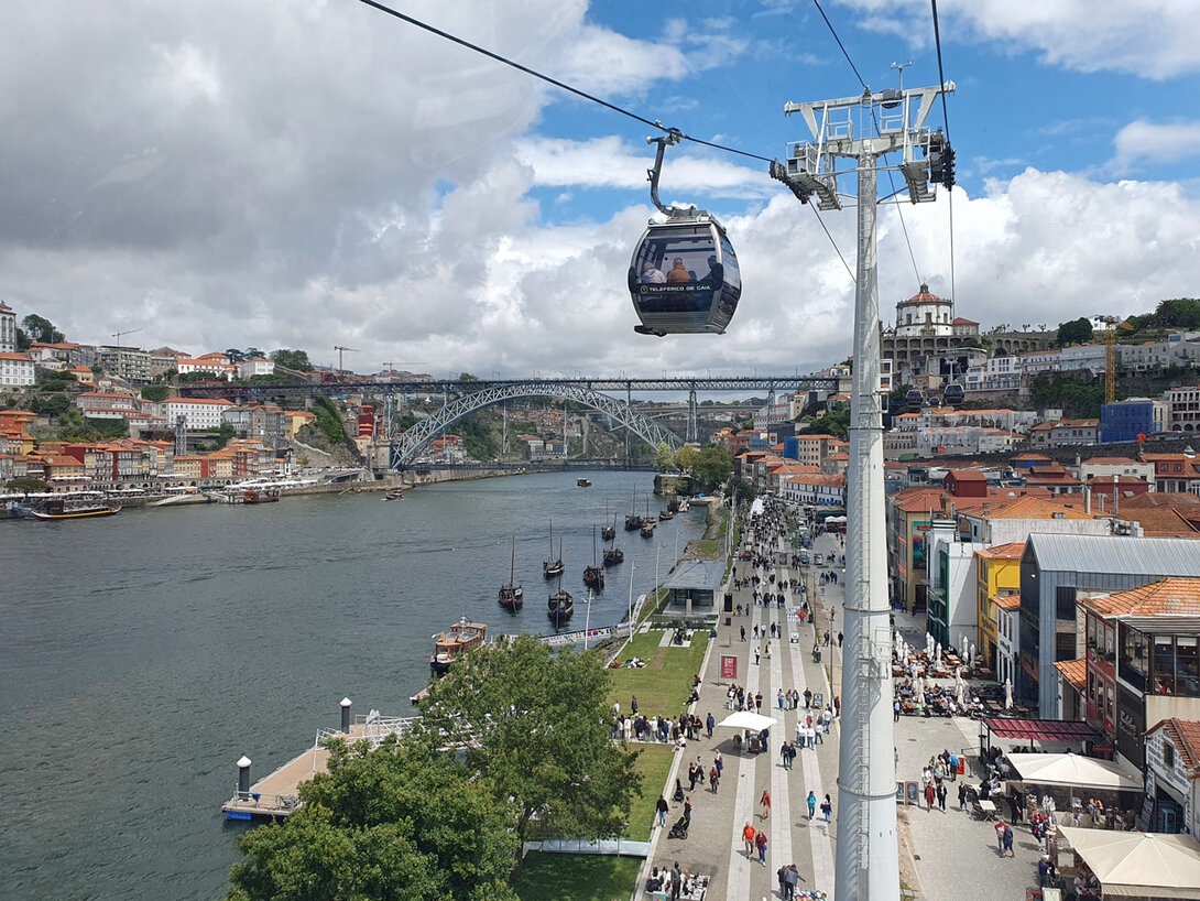 Seilbahn in Gaia zur Brücke Dom Luis