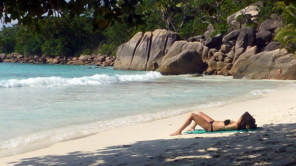 Anse Lazio auf der Insel Praslin