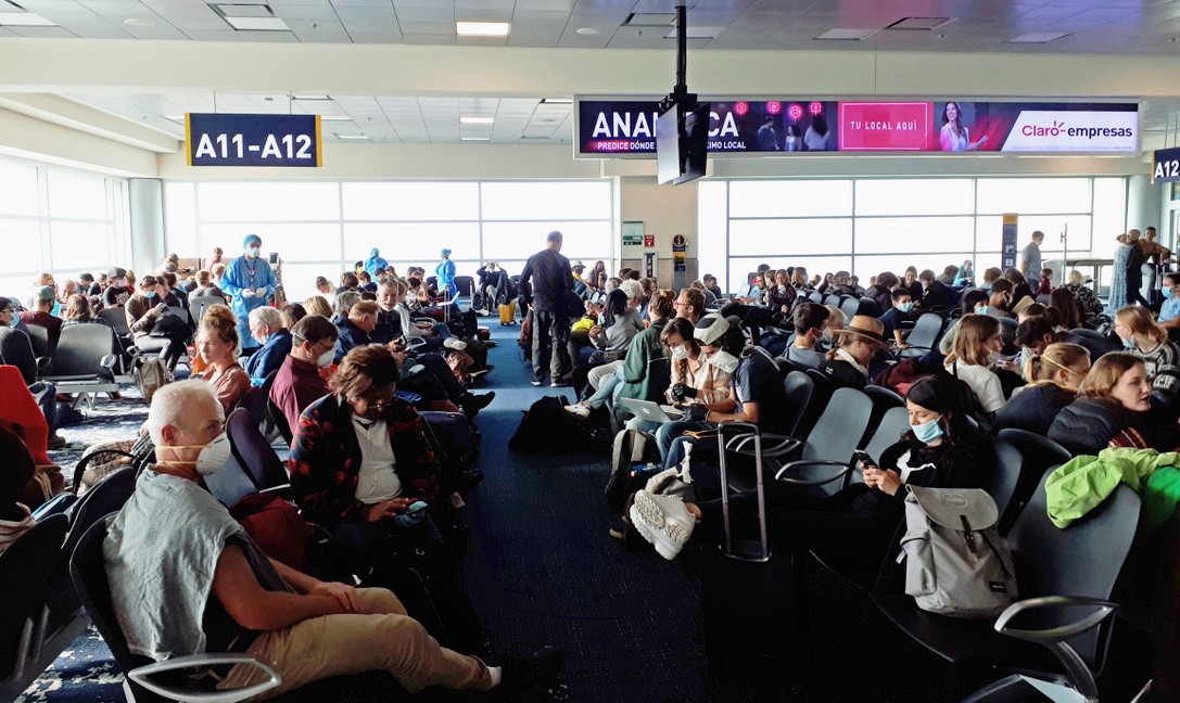 Abflug-Gate am Flughafen Quito