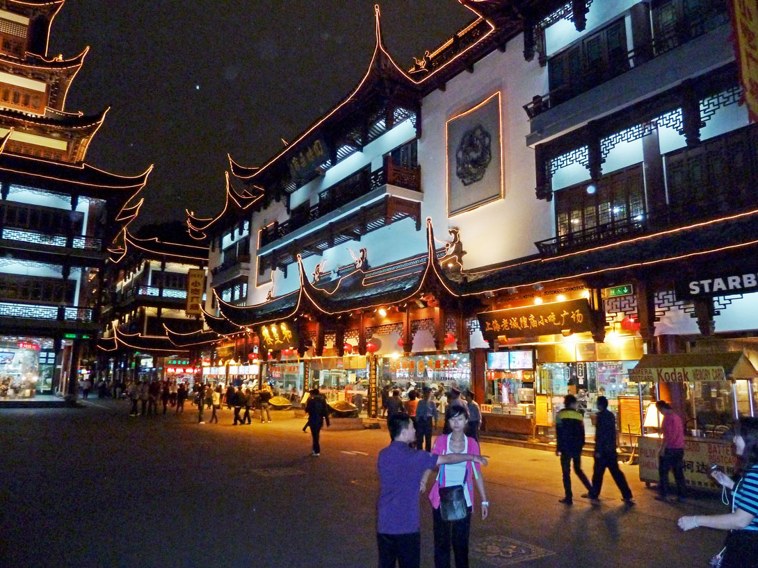 Abends in der Altstadt von Shanghai