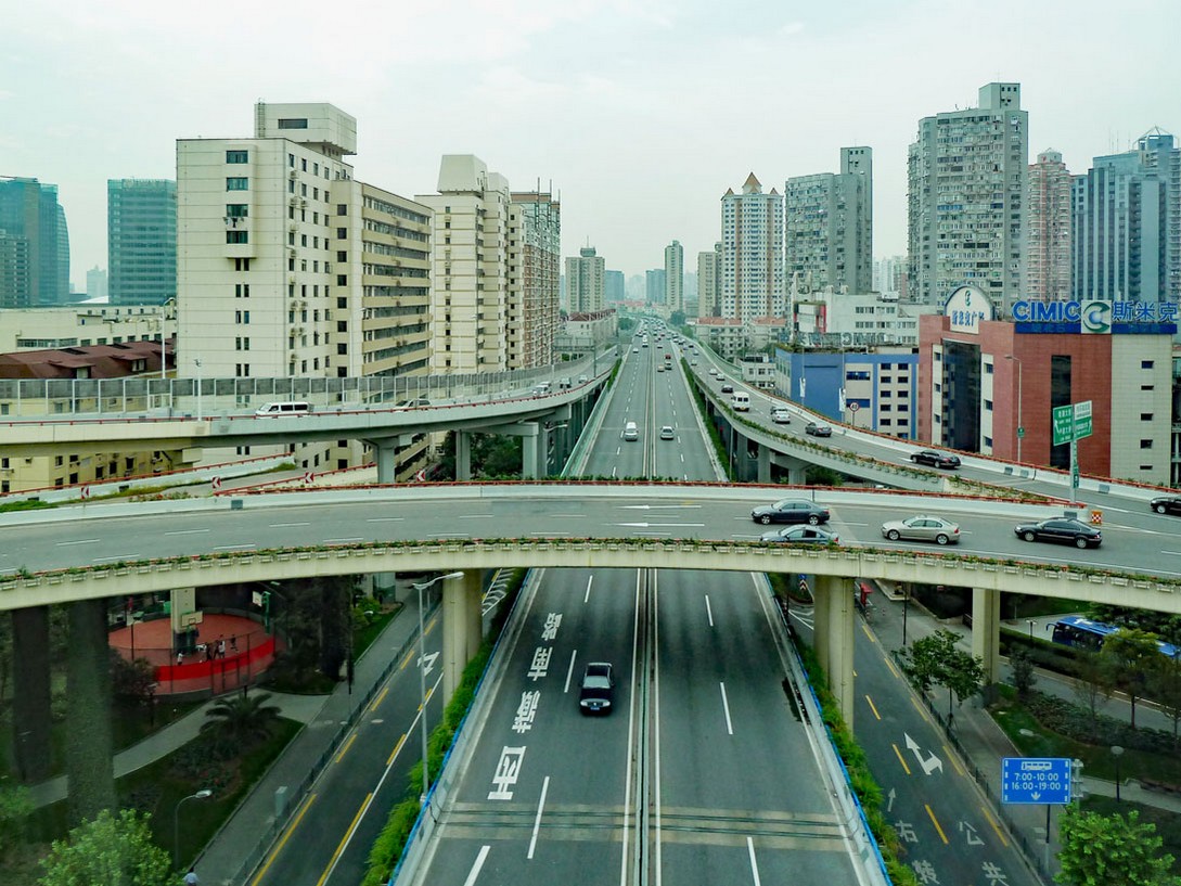 Die Ringstraße in Shanghai