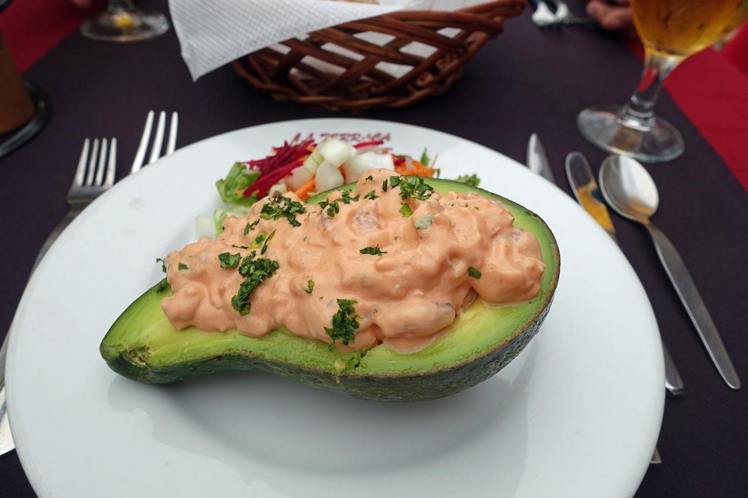 Avocado mit Shrimps