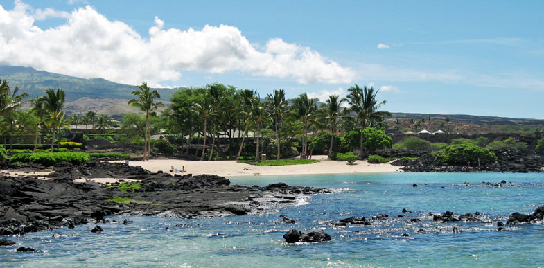 Kikaua Point Beach Park Schöner Strand am Kikaua Point