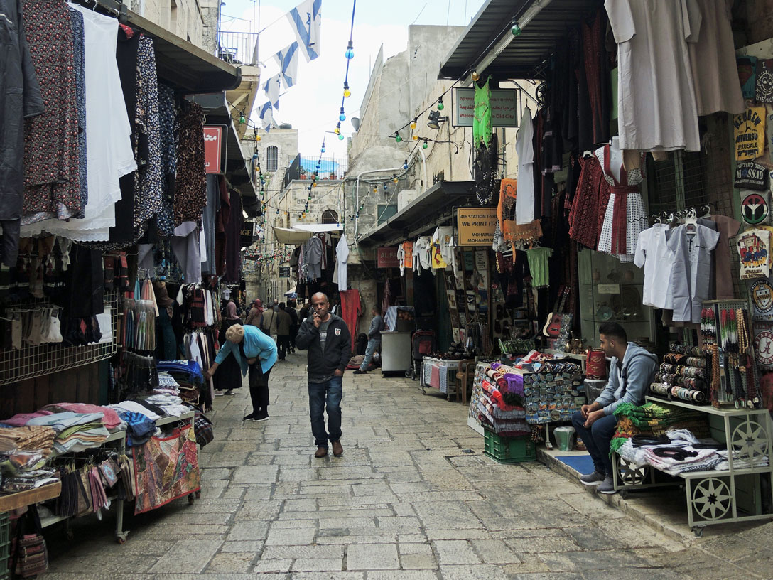 Händler auf der Via Dolorosa