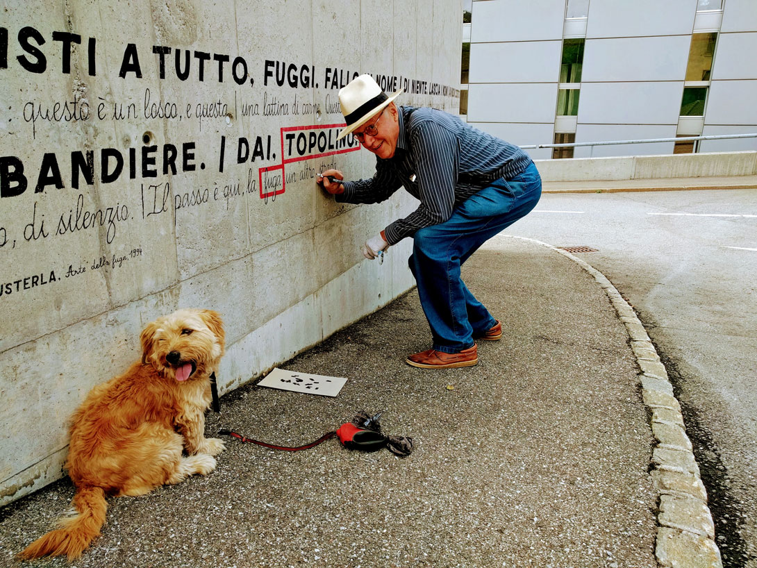 Dr. Peter Wunderlich als Wandbemaler